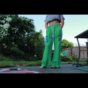 PINK Green Sweats